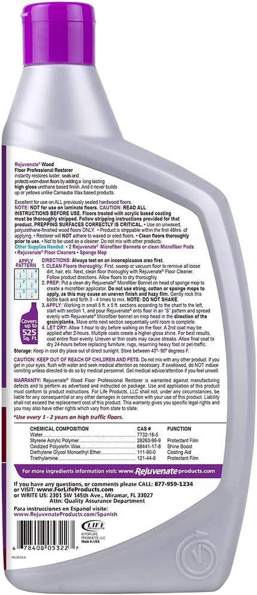 Wood Floor Restorer and Polish High Gloss 32oz V3965