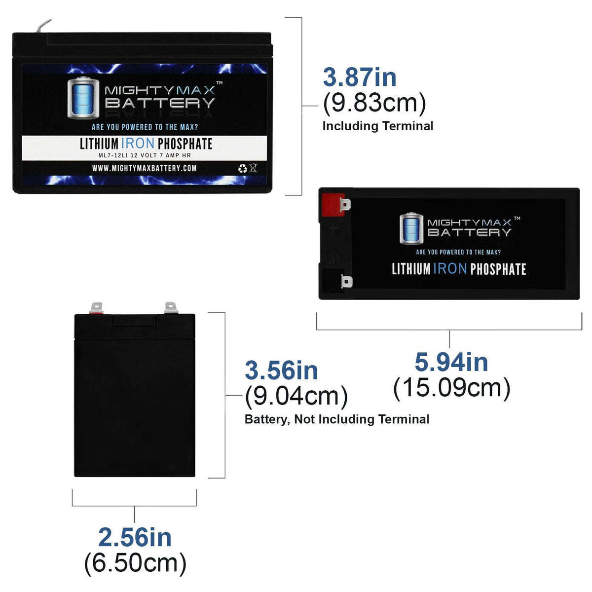 12V 7Ah Lithium Replacement Battery T3830