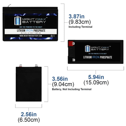 12V 7Ah Lithium Replacement Battery T3830