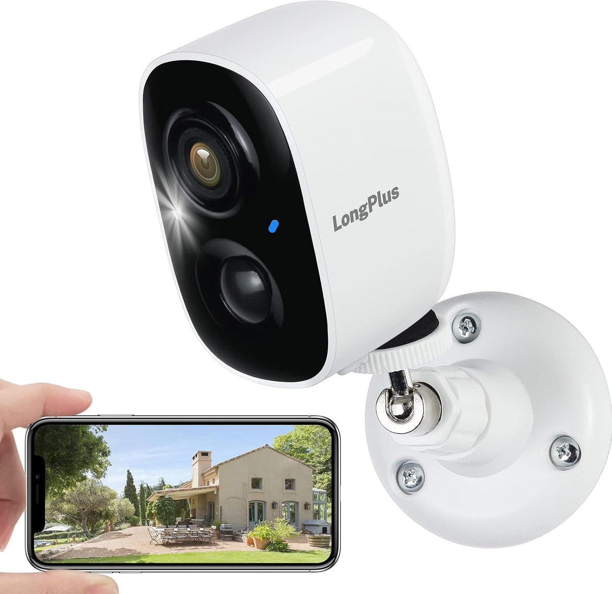White Wireless Outdoor Security Camera (2Pcs) D14546