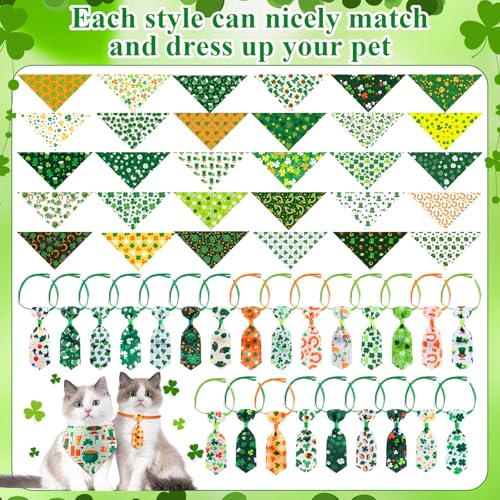 108 Pcs Dog Bandanas Bow Tie Set Plaid Pattern Adjustable Washable Reversible Z522831