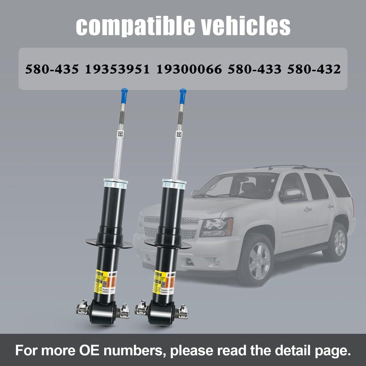 Front Shock Struts Absorber w/Sensor (1 Pair) M9511