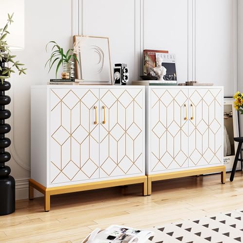 White Buffet Cabinet with Storage G4938