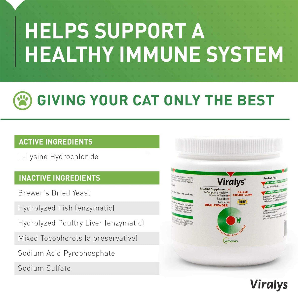 Viralys Oral Powder for Cats Y947684