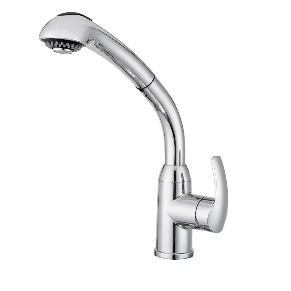 Chrome Single Hole Pull-Out Kitchen Faucet O167