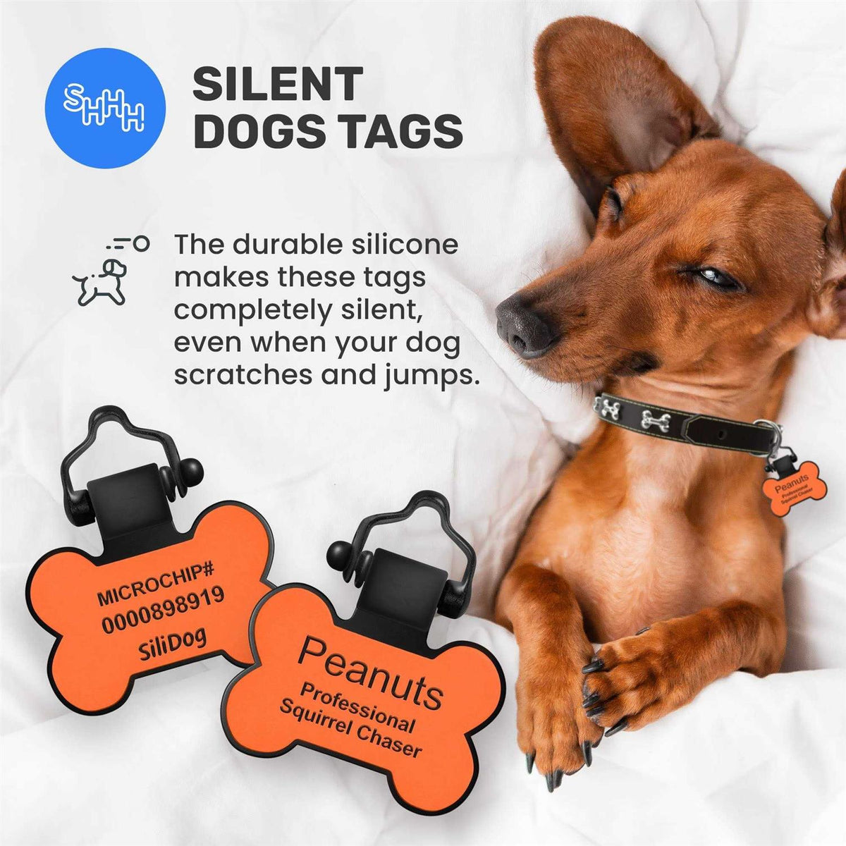 Personalized Silicone Pet ID Tag K9543