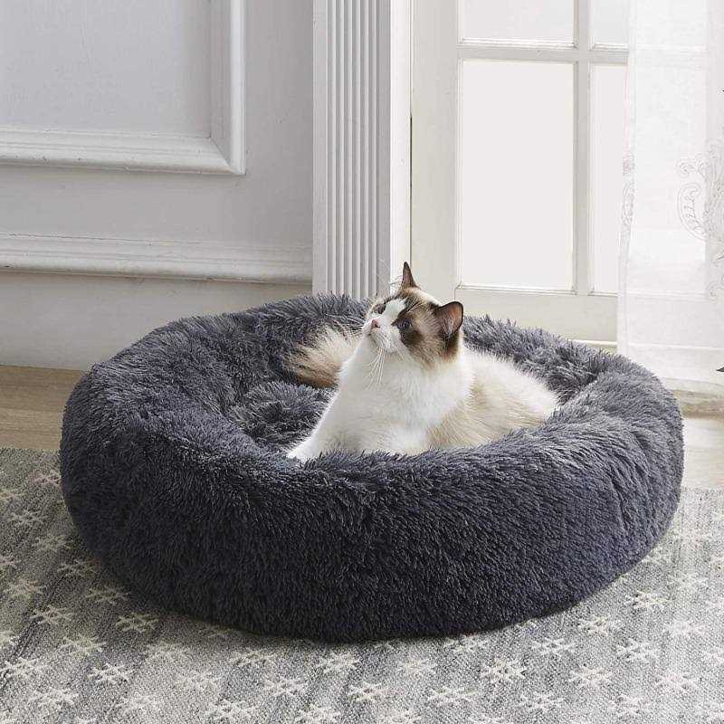 Grey Anti Anxiety Cat Bed H5768