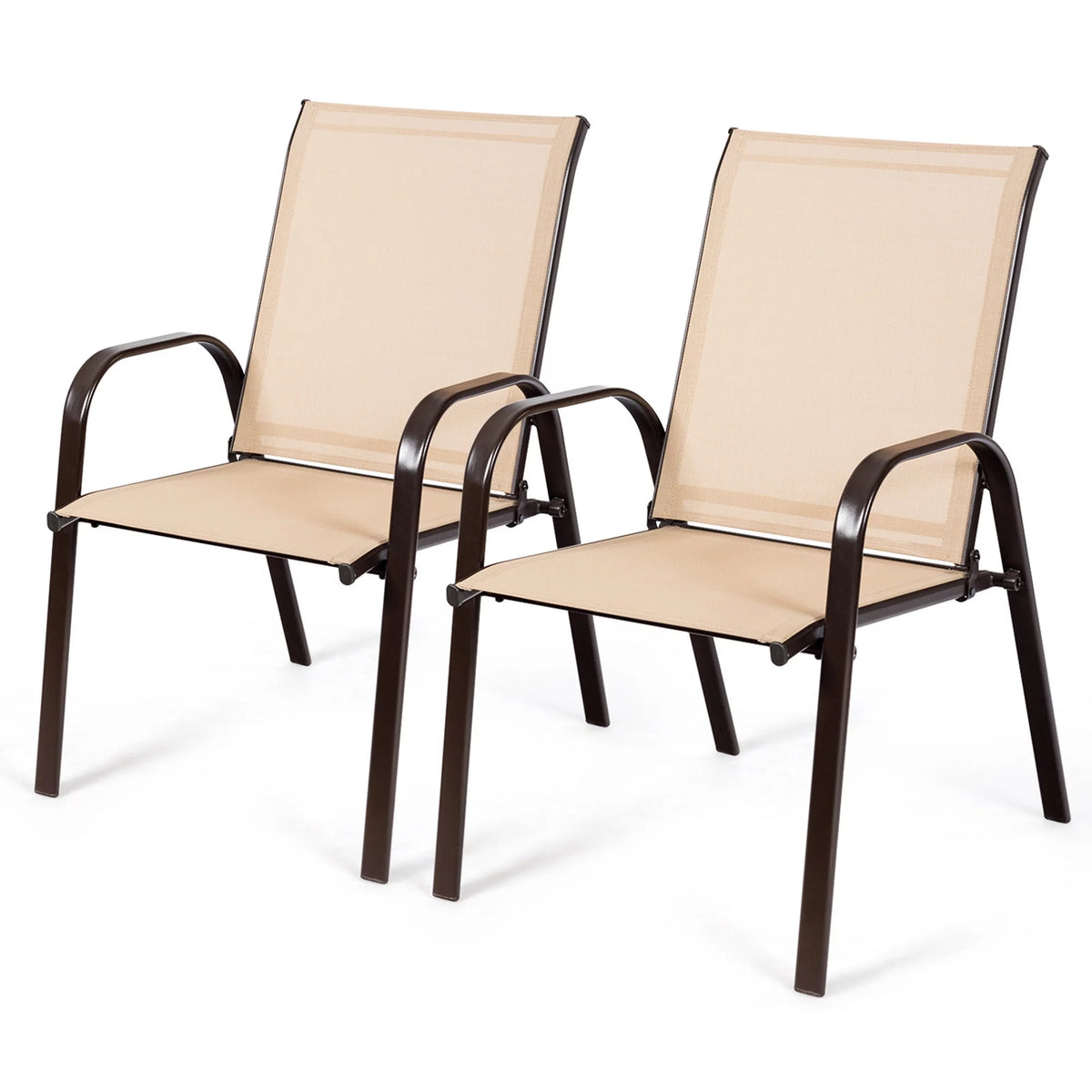 Set of 2 Grey Steel Patio Chairs I181141