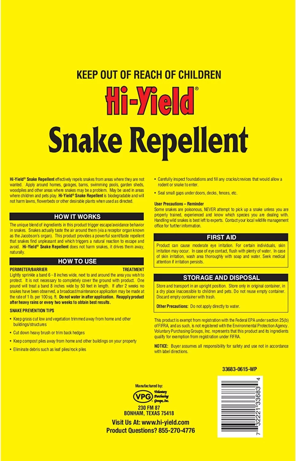 Snake Repellent 4 lbs. N7078
