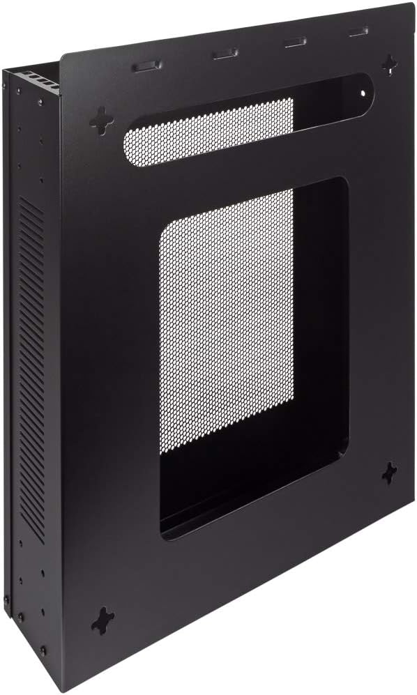 Black 2U Vertical Wall Mountable Server Rack U5550