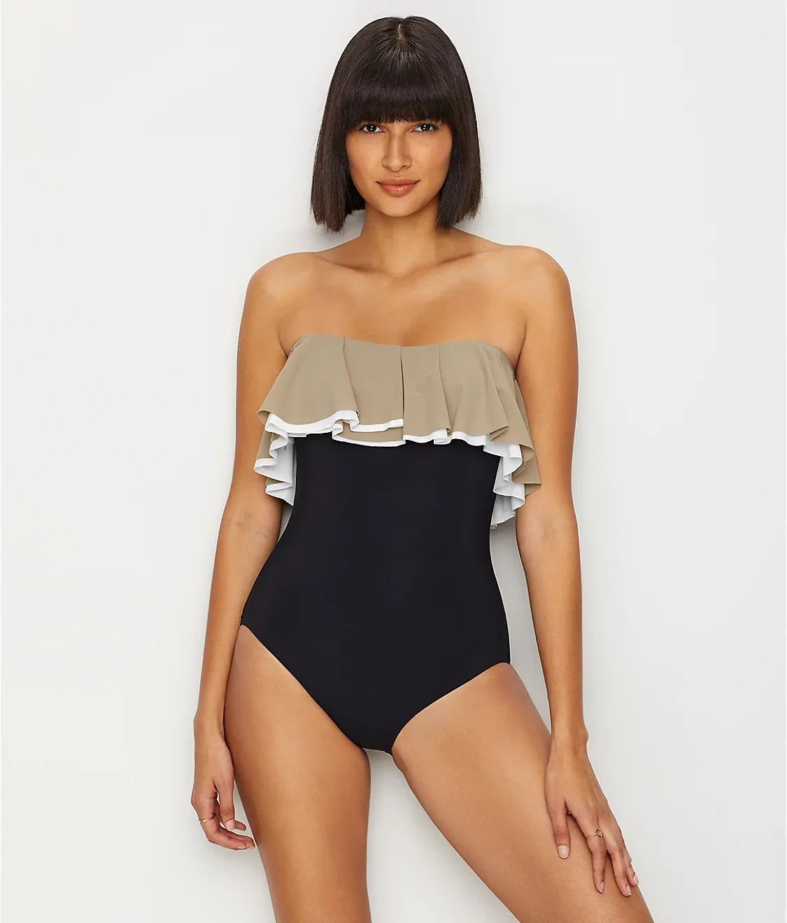 Agate Ruffle Bandeau One-Piece R31596