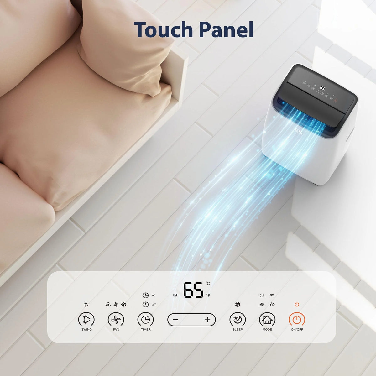 14,000 BTU 3-in-1 Portable Air Conditioner with Remote Control B261886