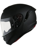 Matt Black Motorcycle Helmet W433342