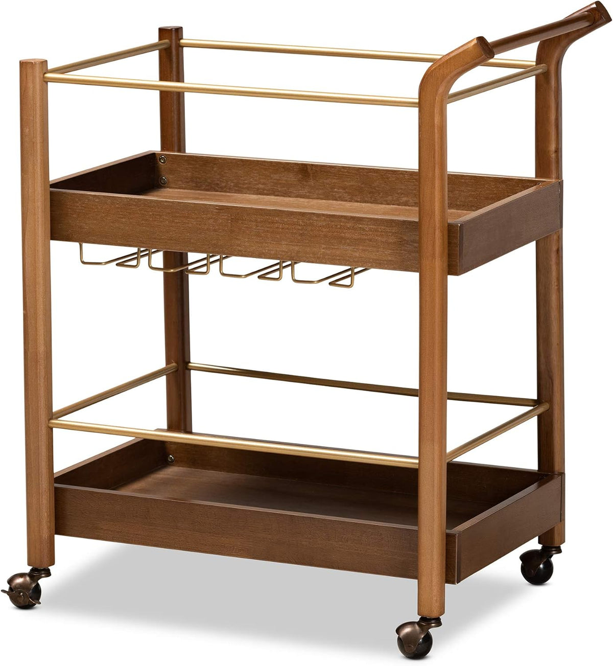 Walnut Brown Dark Bronze Trolleys and Carts H58597