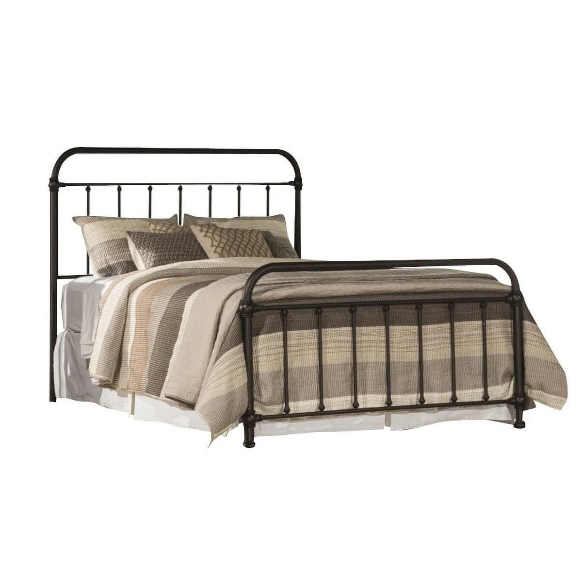 Full Metal Spindle Panel Bed in Dark Bronze F373