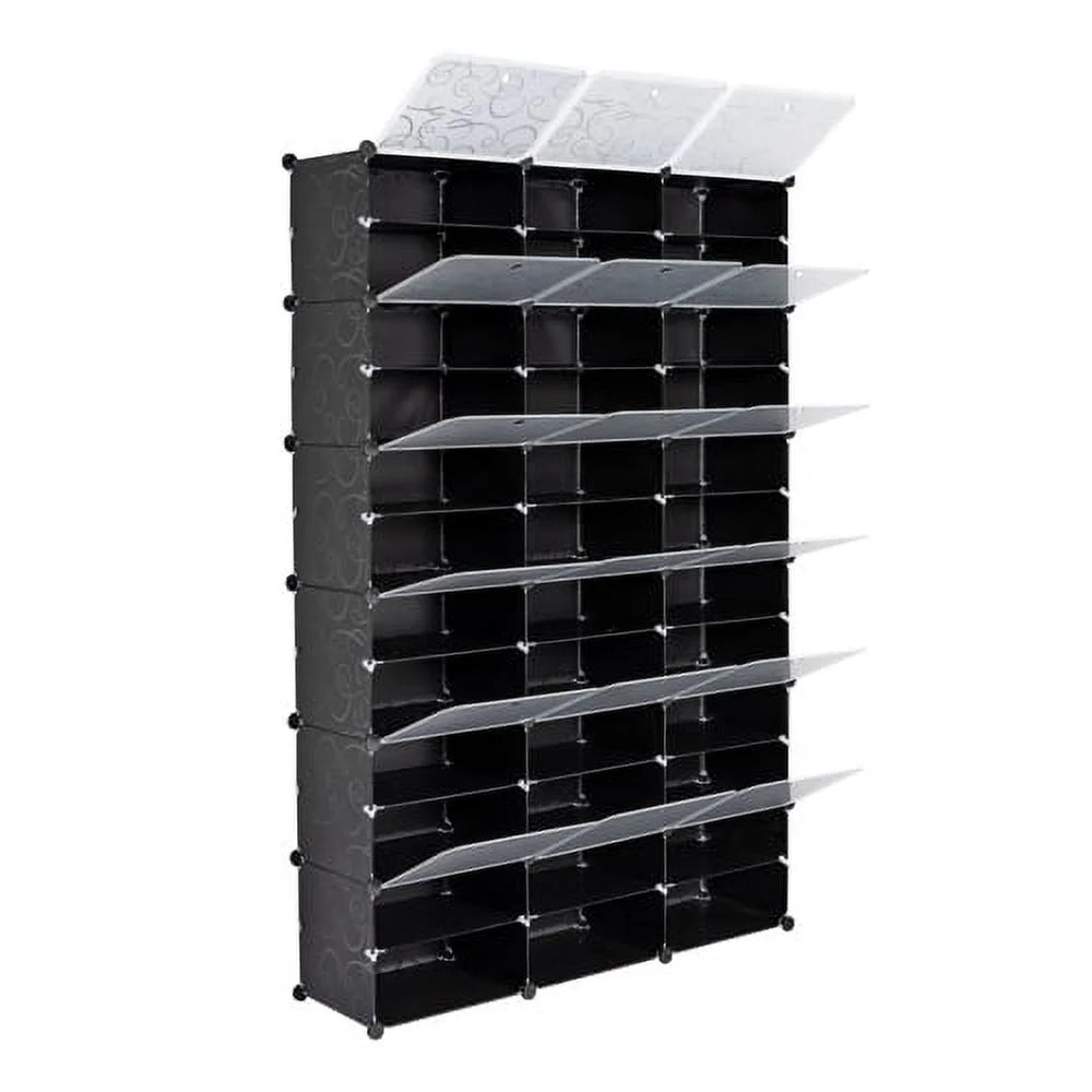 Black 8-Tier Shoe Storage Cabinet Organizer Z778159