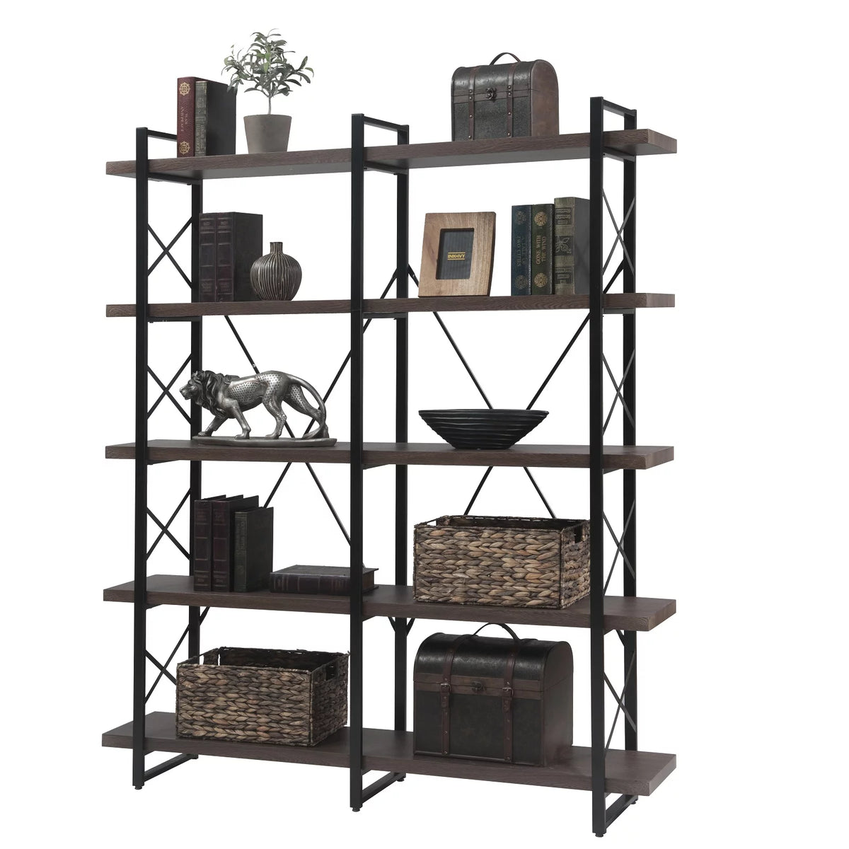 5 Tier Bookshelf with Metal Frame G3314