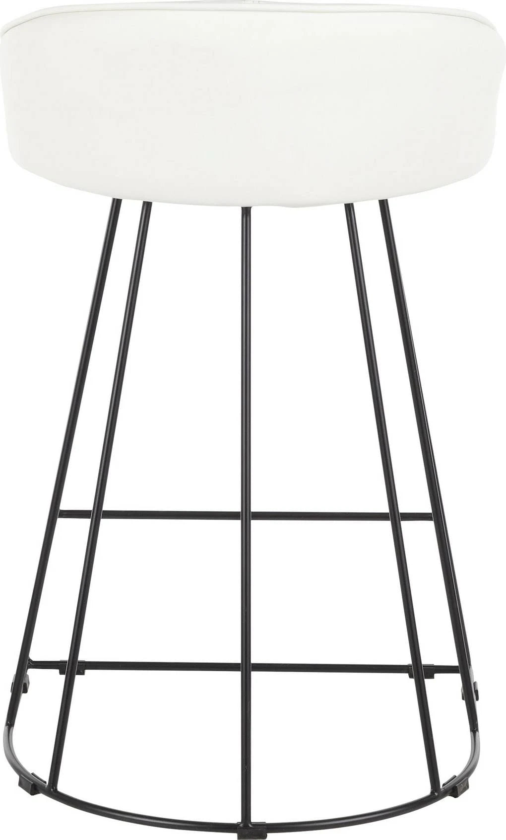 Set of 2 Contemporary Counter Stool Black/White V180958
