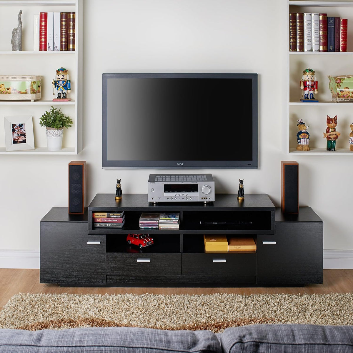 Black Multi-Shelves TV Stand M187988