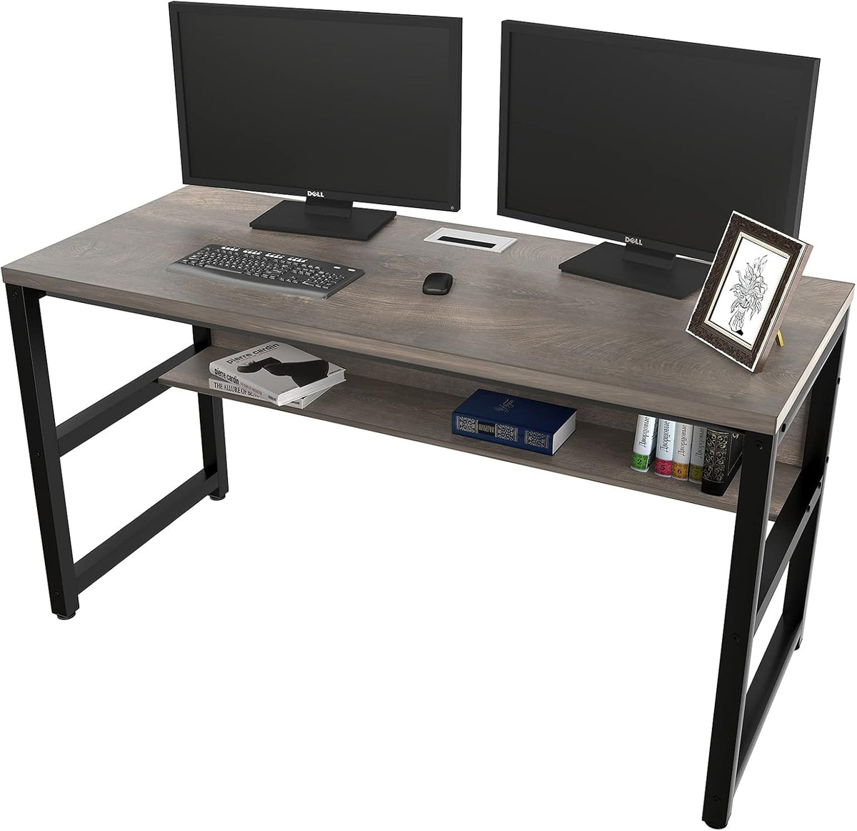 Computer Desk with Bookshelf 47 Pink T22966