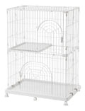 White 2-Tier Wire Cat Cage T9015