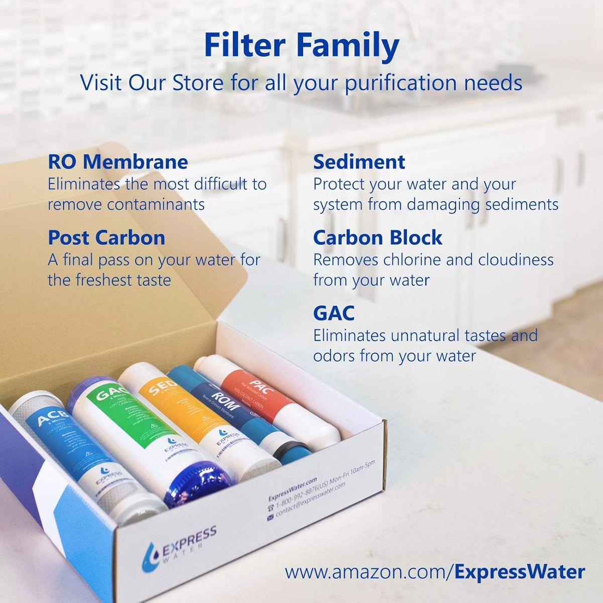 Reverse Osmosis System Replacement Filter Set, 21 Filters, 10 inch S6445