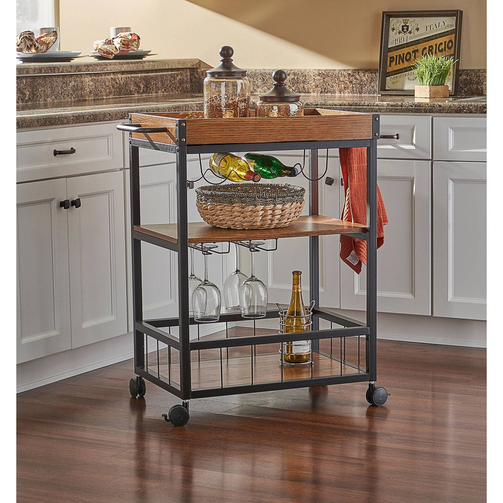 Black Kitchen Cart M9070