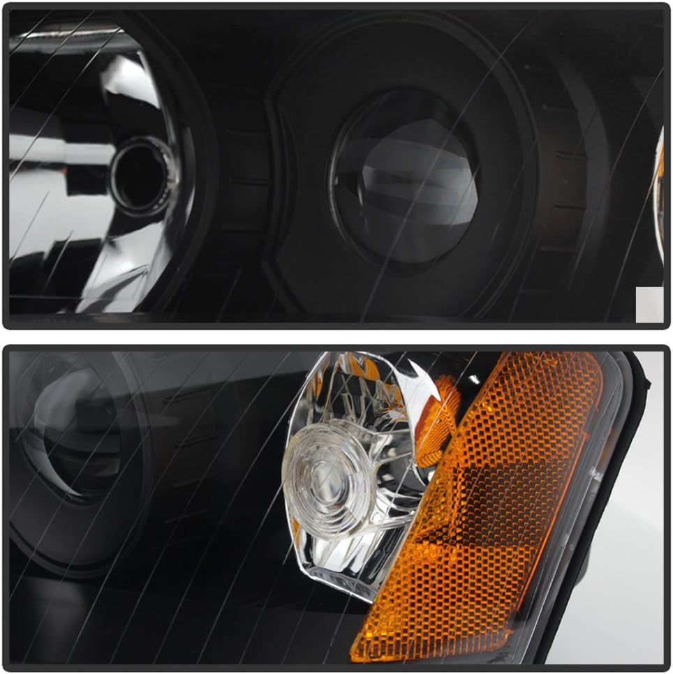 Black Projector Headlight Replacement Left+Right I9376