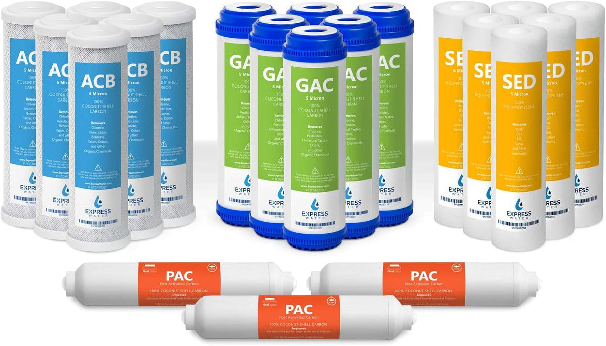 Reverse Osmosis System Replacement Filter Set, 21 Filters, 10 inch S6445