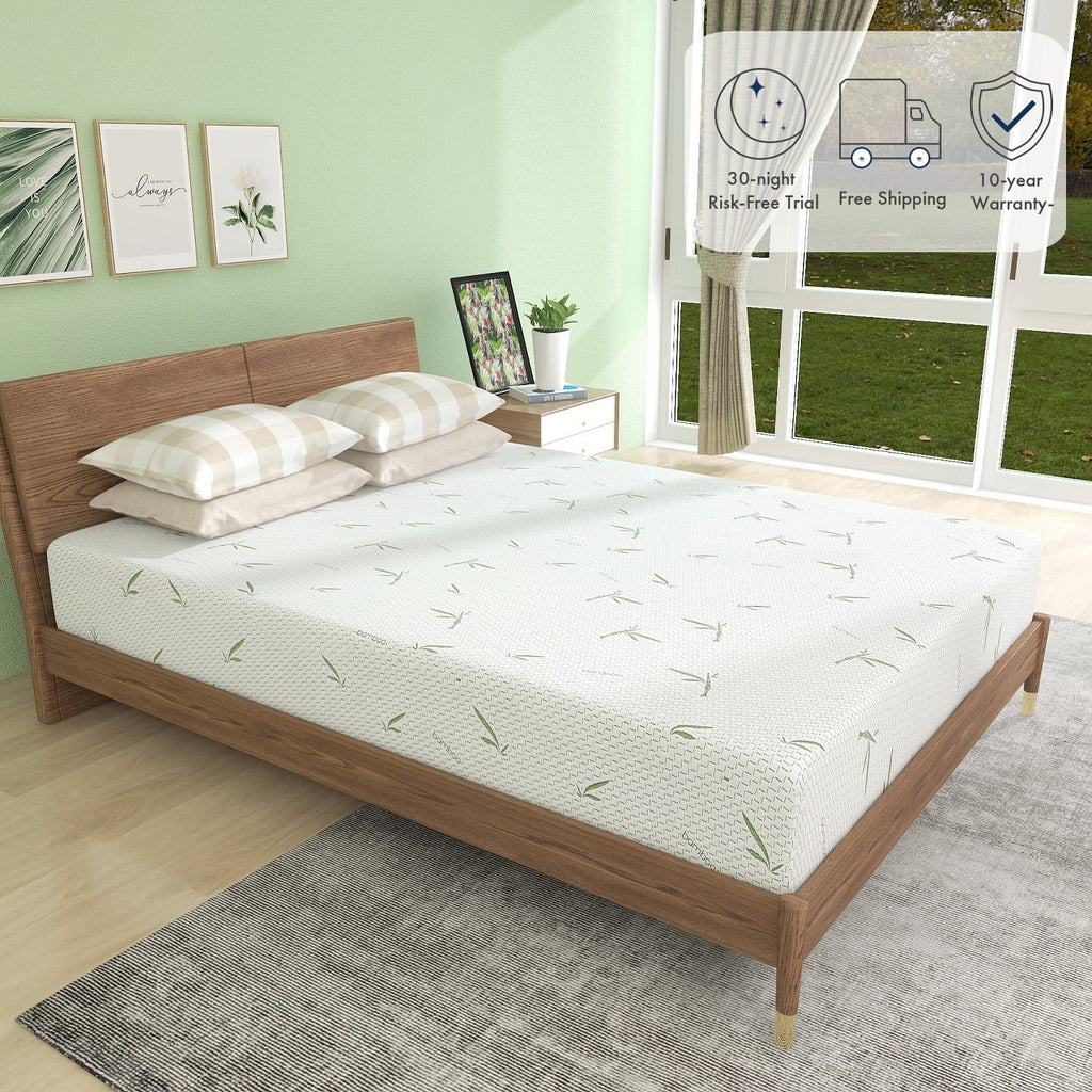 10 inch Green Tea Cooling Gel Memory Foam Queen Mattress S53762