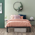 14" Black Metal Platform Bed Frame, Queen J3230