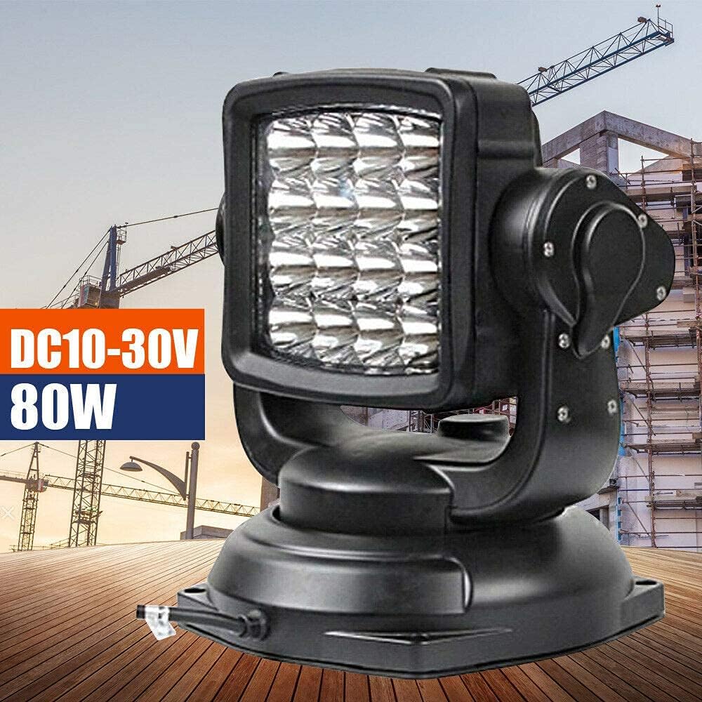 80W Wireless Remote LED Search Light Waterproof Spotlight N374727