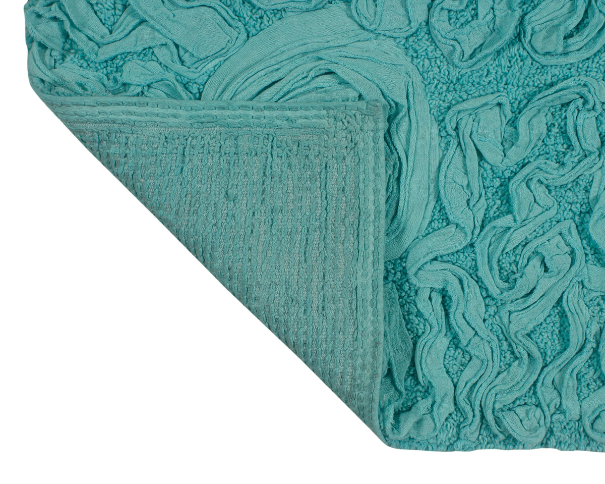 Turquoise 5 Piece Cotton Bath Rug Set X528