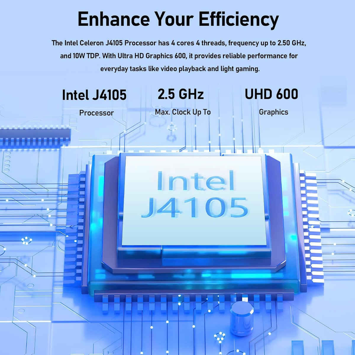 14.1" FHD IPS LCD Windows Laptop Computer, 8GB DDR4 RAM, 512GB M.2 SATA SSD, Intel Celeron J4105 Processor H16213