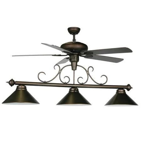 3-Light Billiard Light with Ceiling Fan K29342