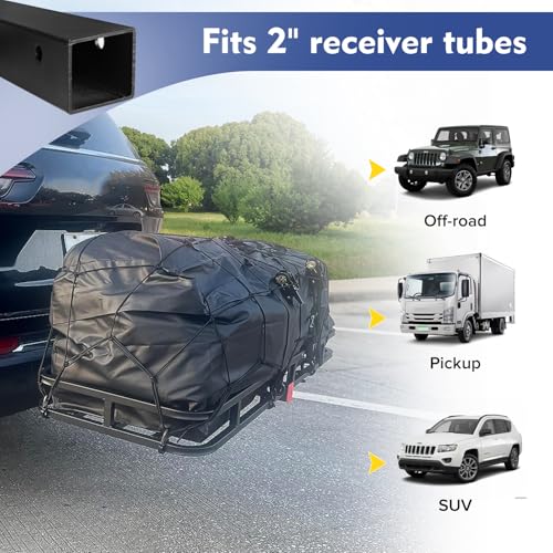 53" x 19" x 5" 500 Lbs Hitch Cargo Carrier with Net X303632