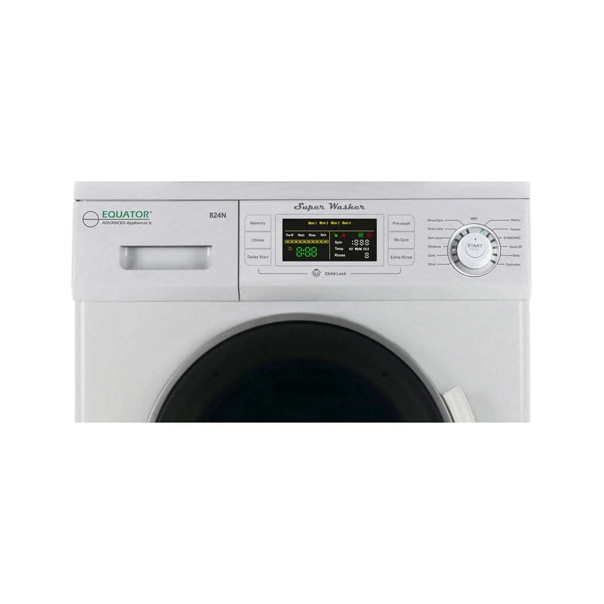13 lbs Compact 110V Washer 1200 RPM 12 Programs U506324
