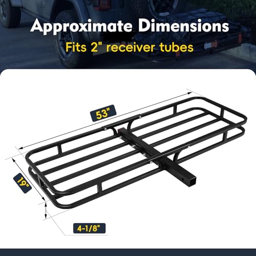 53" x 19" x 5" 500 Lbs Hitch Cargo Carrier with Net X303632