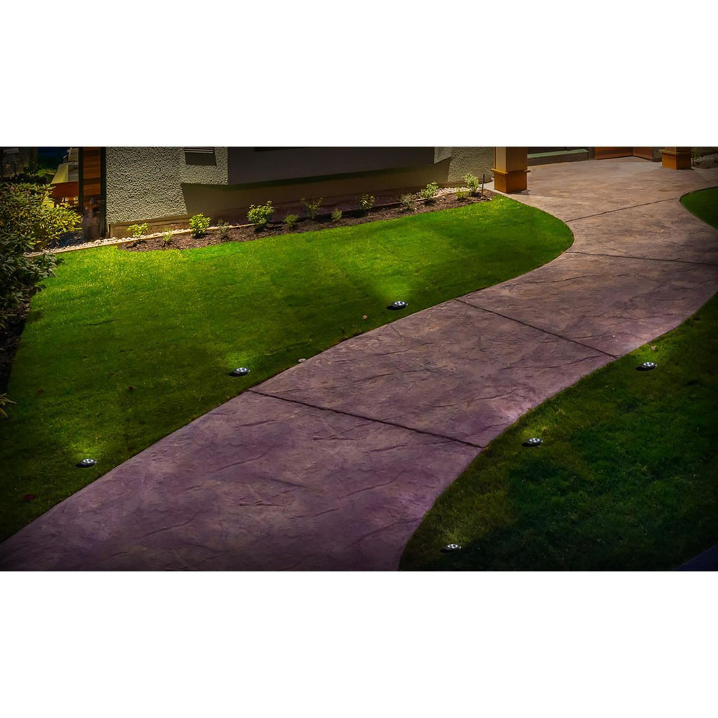 Solar LED In-Ground Disk Lights, 4-Pack W7612
