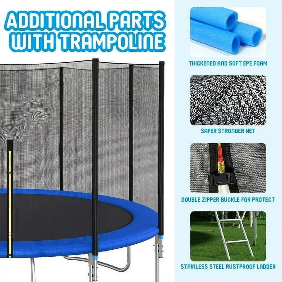 10FT Trampoline with Safety Enclosure Net I7756