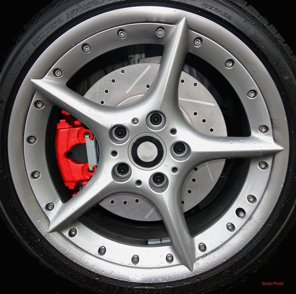 Red Loaded Calipers with Ceramic Brake Pads and Hardware Kit N70739