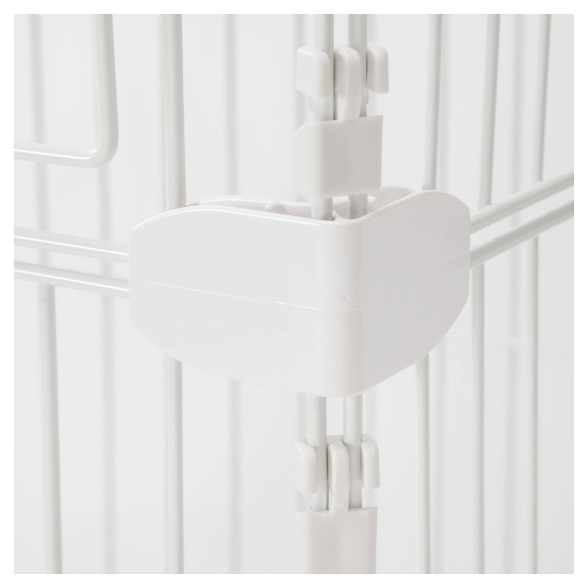 White 2-Tier Wire Cat Cage T9015