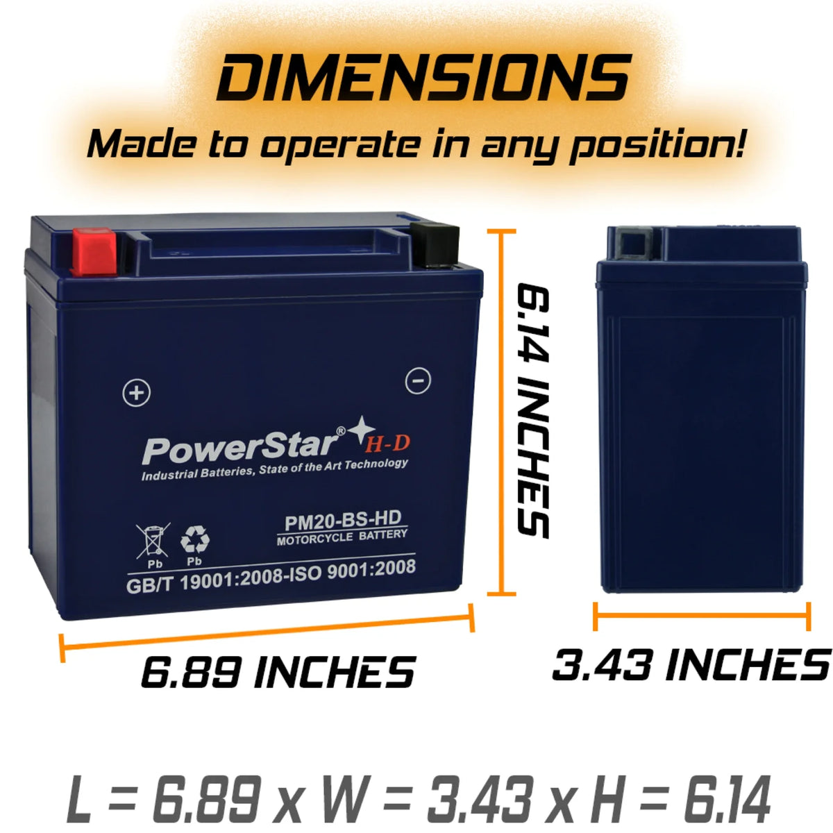 12 Volt Motorcycle Battery C8378