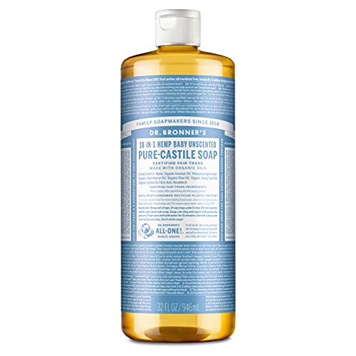 Pure-Castile Liquid Soap (Baby Unscented, 32 ounce) G950