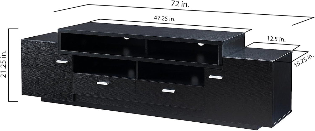 Black Multi-Shelves TV Stand M187988