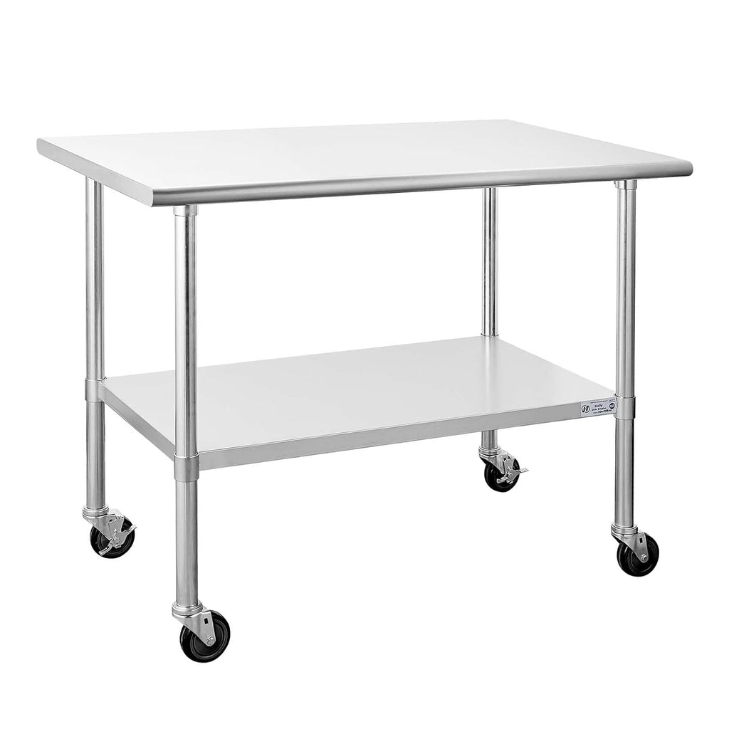 Stainless Steel Table 30 x 60 Inches with Caster Wheels R36181