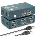 KVM Switch Dual Monitor DP 4K@60Hz with 4 USB 2.0 Hub I9131