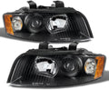 Black Projector Headlight Replacement Left+Right I9376