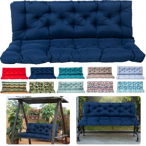 Waterproof Porch Swing Cushion with Backrest and Ties (40 * 60 in) H81654