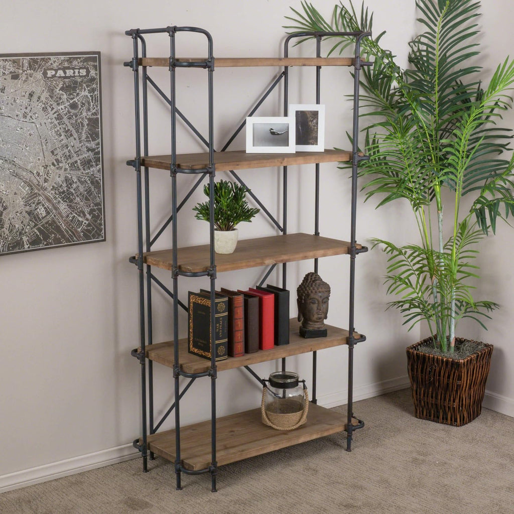 5-Shelf Solid Wood Bookcase A45119